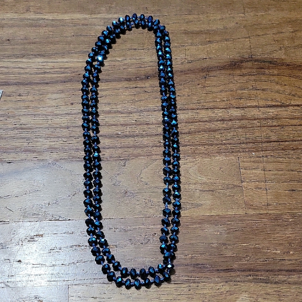 🔵3/$13 Midnight Blue Beaded Necklace